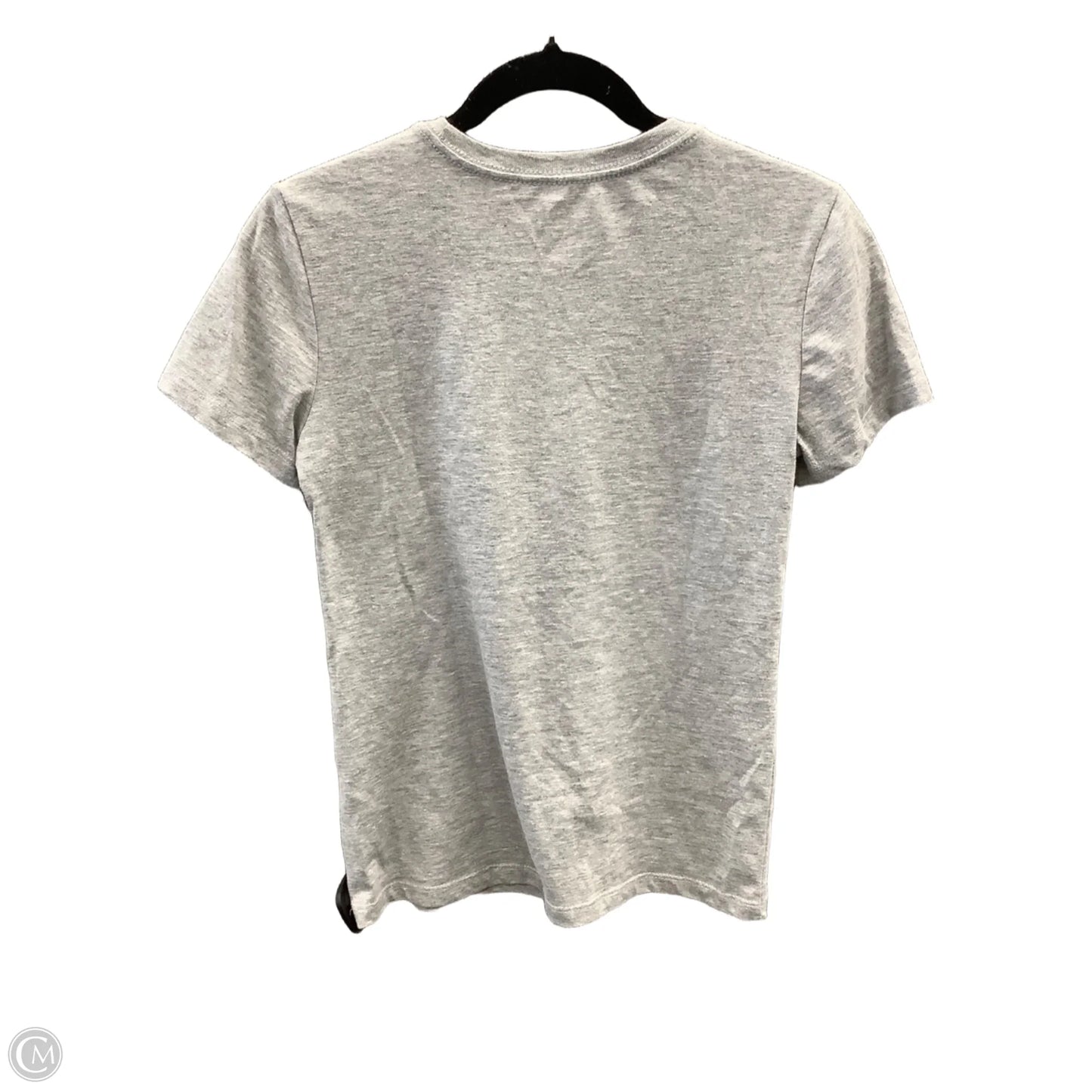 Athletic Top Short Sleeve By Adidas In Grey, Size: S