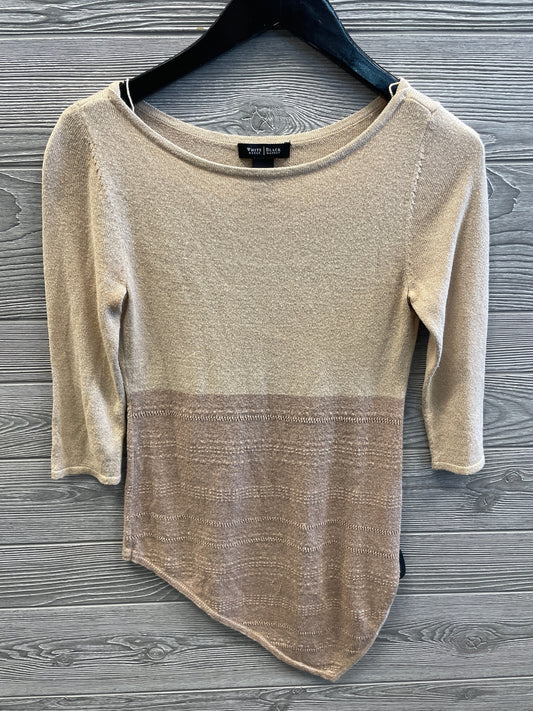 Top 3/4 Sleeve By White House Black Market In Tan, Size: Xs