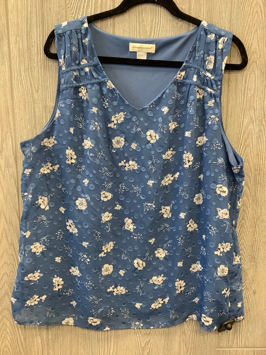 Top Sleeveless By Christopher And Banks In Blue, Size: Xl