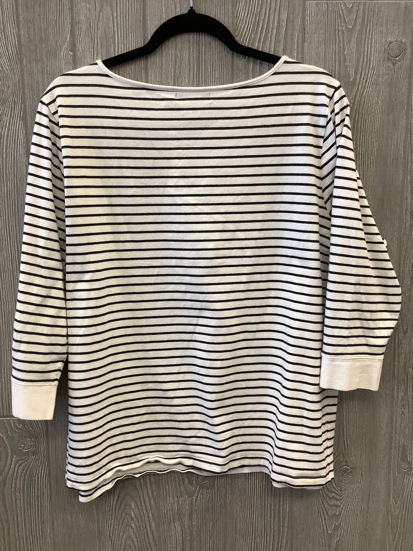 Top 3/4 Sleeve By Chaps In Striped Pattern, Size: 2x