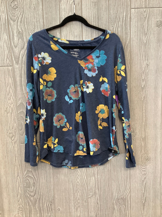 Floral Print Top Long Sleeve Sonoma, Size L
