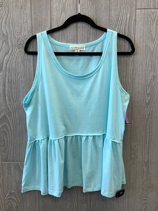 Top Sleeveless By Eye Candy In Blue, Size: 1x