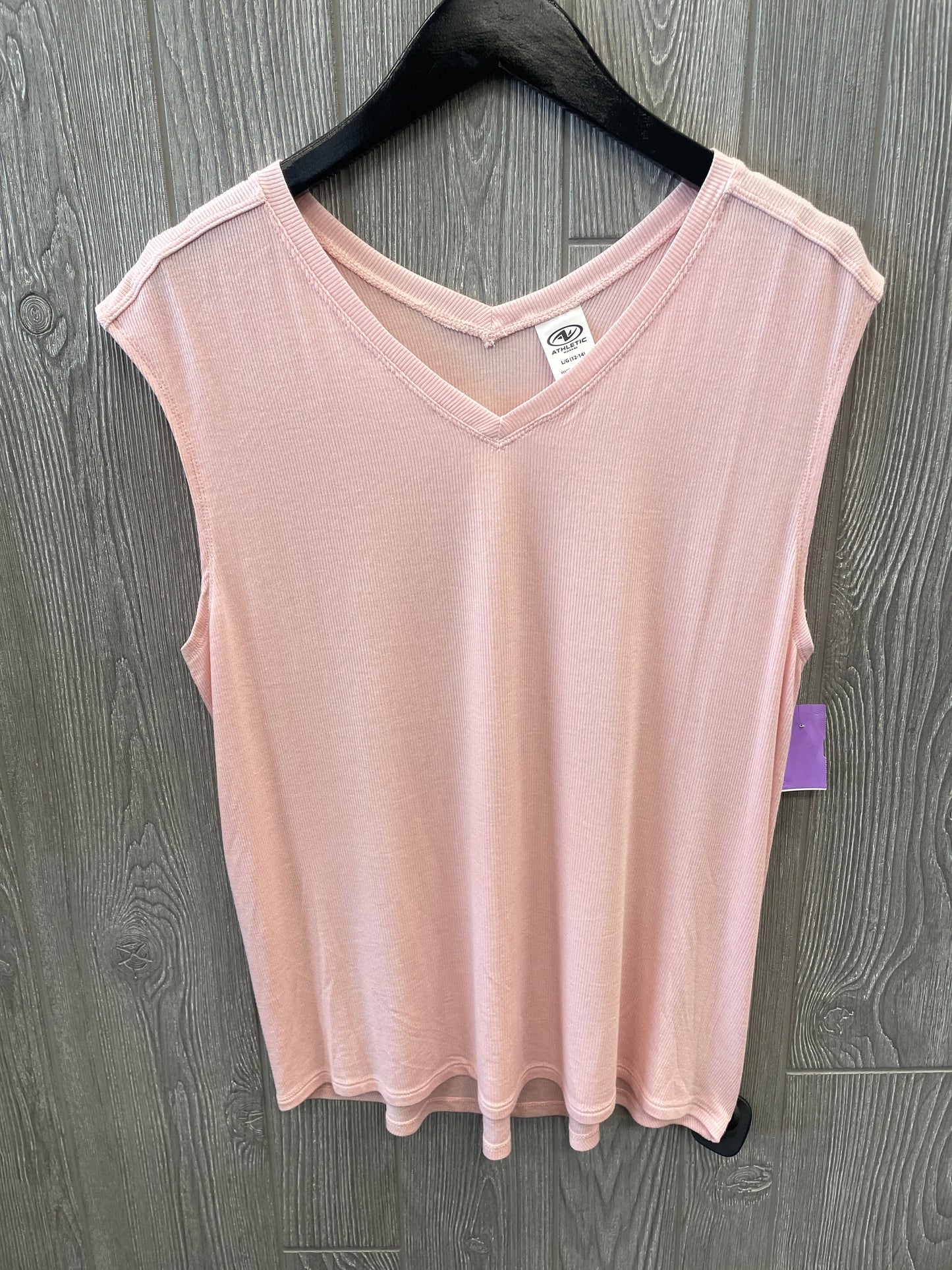 Athletic Tank Top By Athletic Works In Pink, Size: L