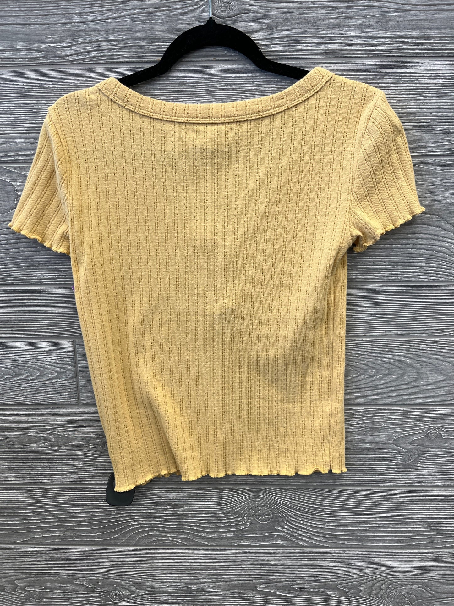 Top Short Sleeve By American Eagle In Yellow, Size: S