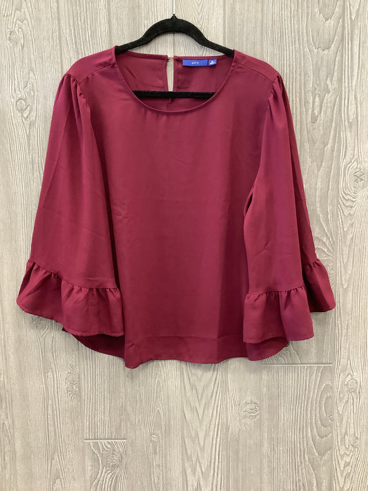 Purple Top Long Sleeve Apt 9, Size Xl