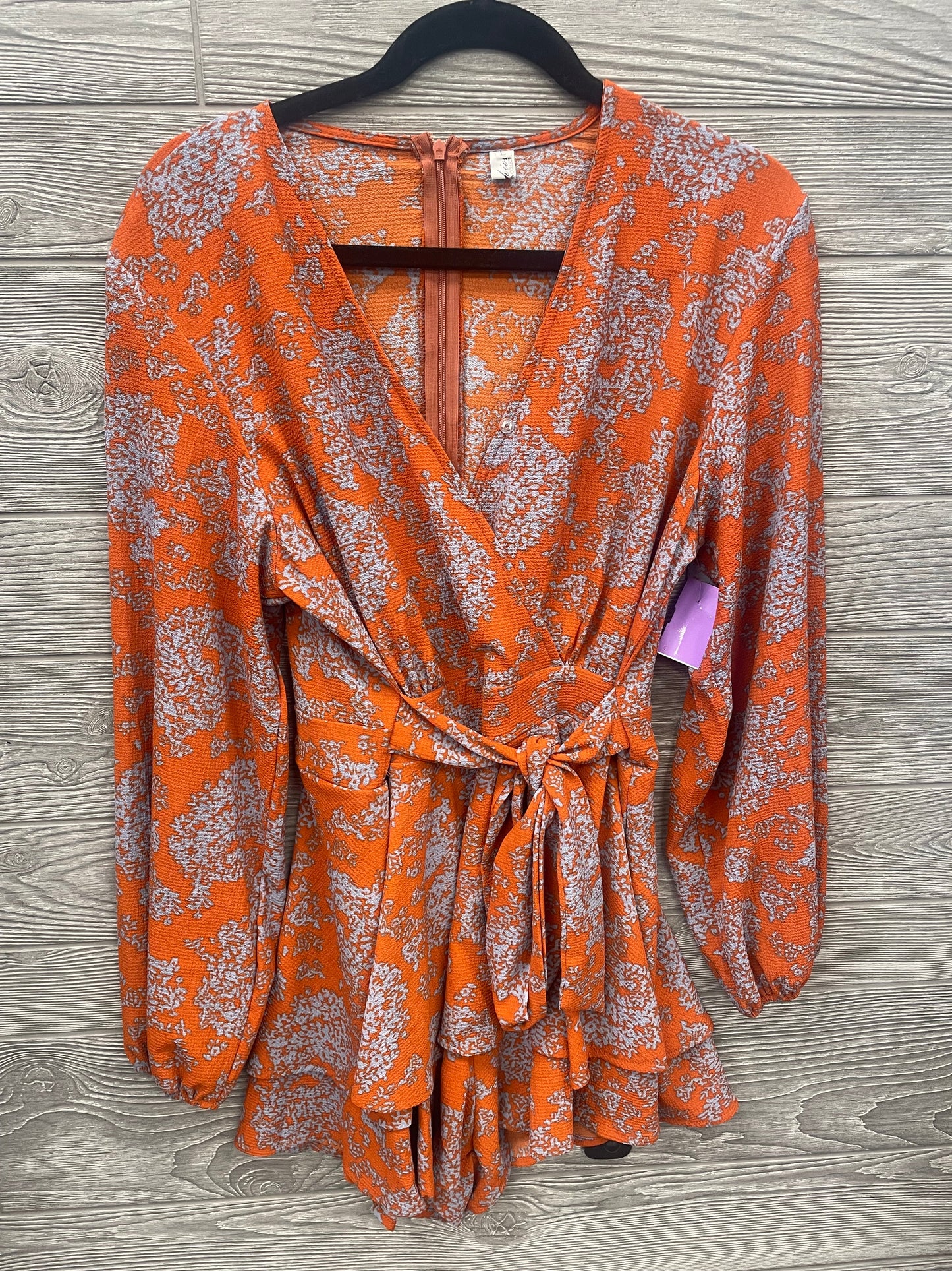 Orange Romper Clothes Mentor, Size L