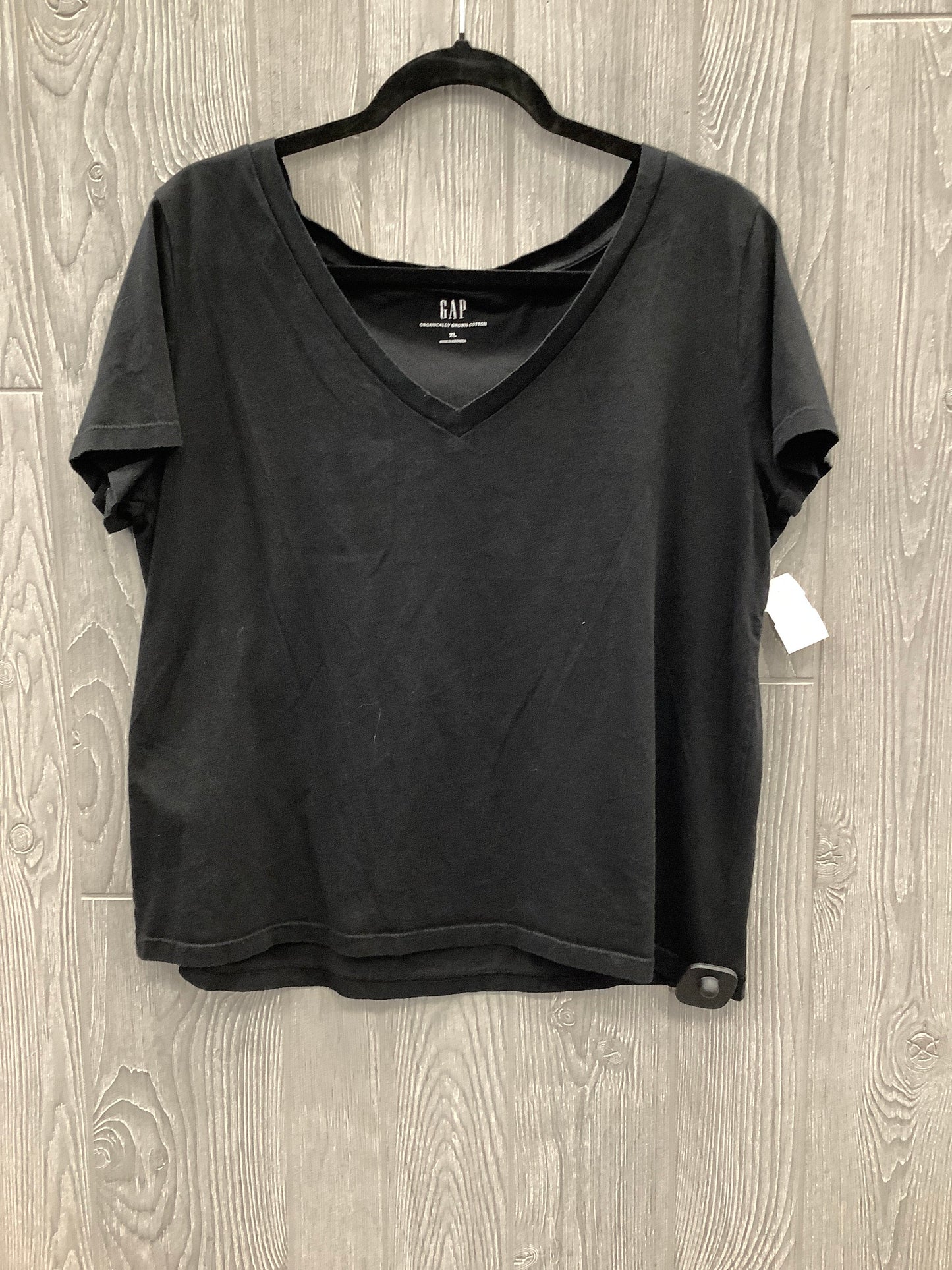 Top Short Sleeve By Gap In Black, Size: Xl