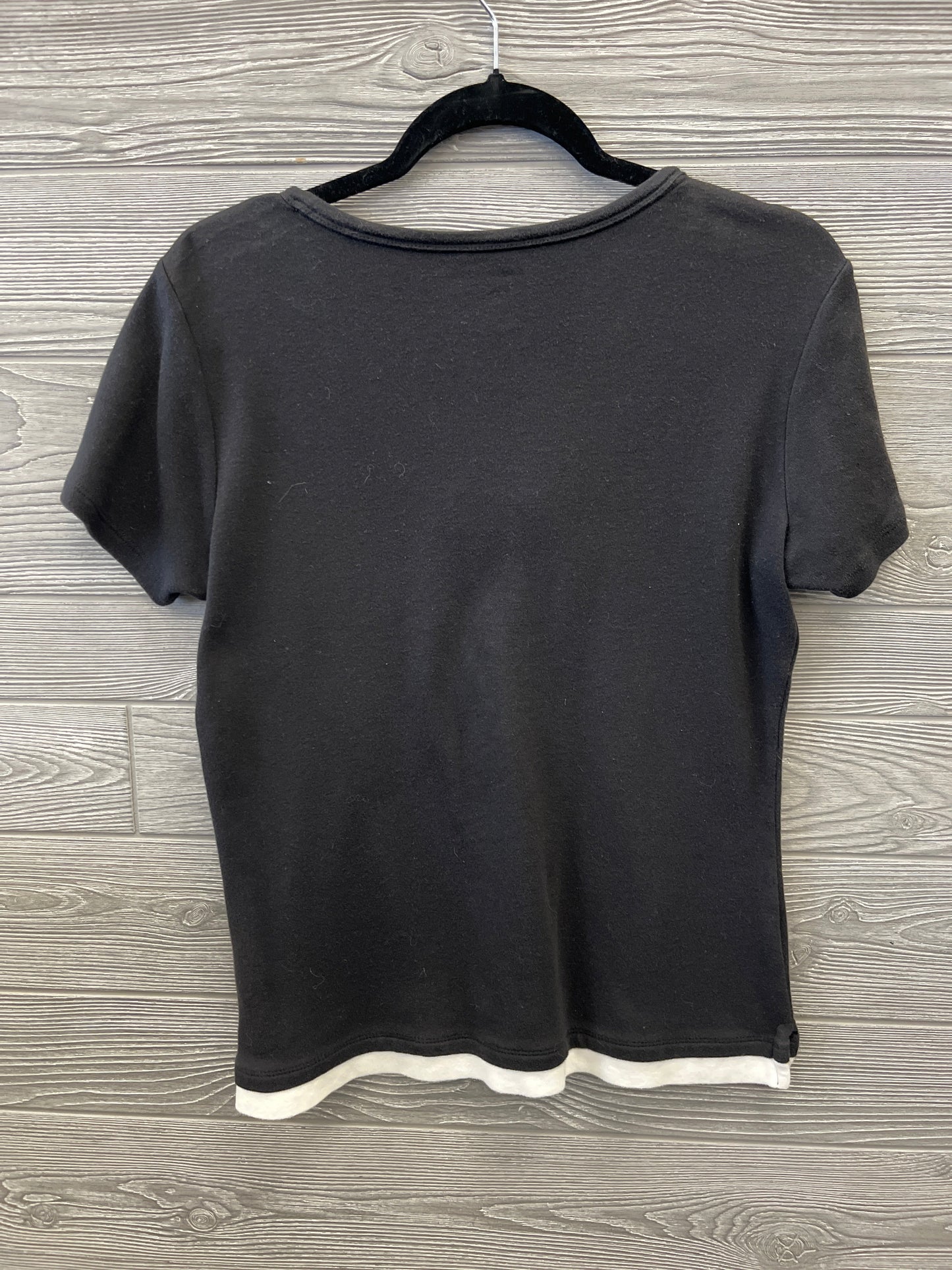 Top Short Sleeve By Coldwater Creek In Black, Size: S