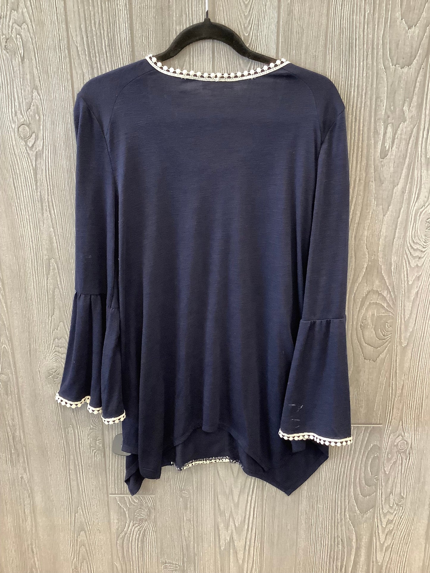 Blue Tunic Long Sleeve Tru Self, Size L