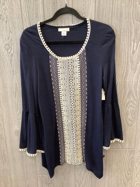 Blue Tunic Long Sleeve Tru Self, Size L