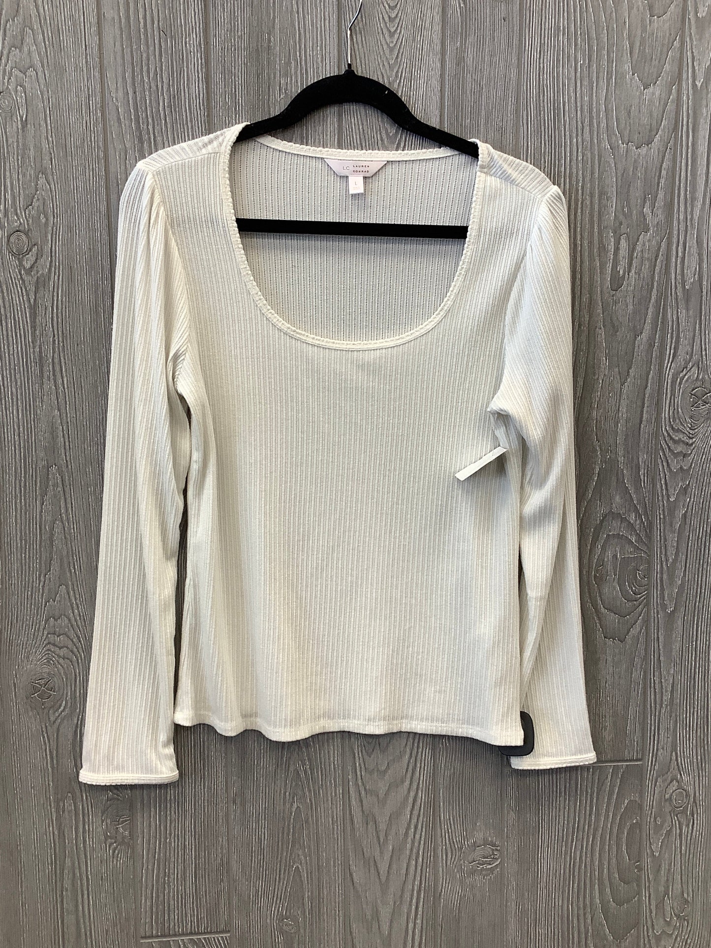 Top Long Sleeve By Lc Lauren Conrad In White, Size: L