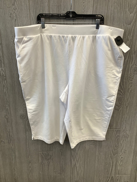 Capris By Croft And Barrow In White, Size: 22