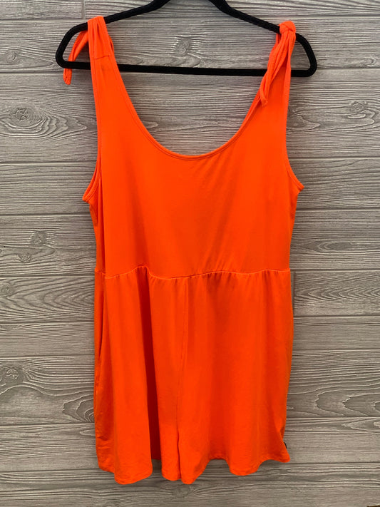 Orange Romper Clothes Mentor, Size M