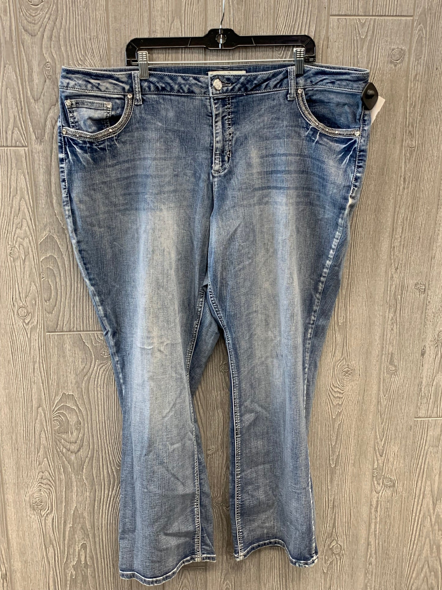 Blue Denim Jeans Flared Cato, Size 24w