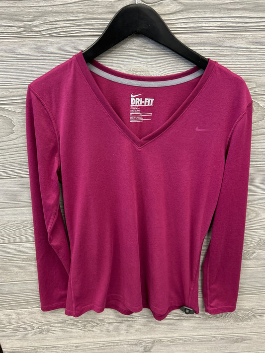 Athletic Top Short Sleeve By Nike In Purple, Size: M