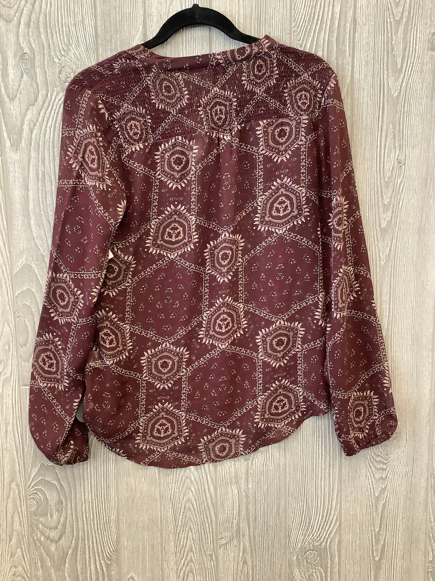 Purple Top Long Sleeve Maurices, Size S