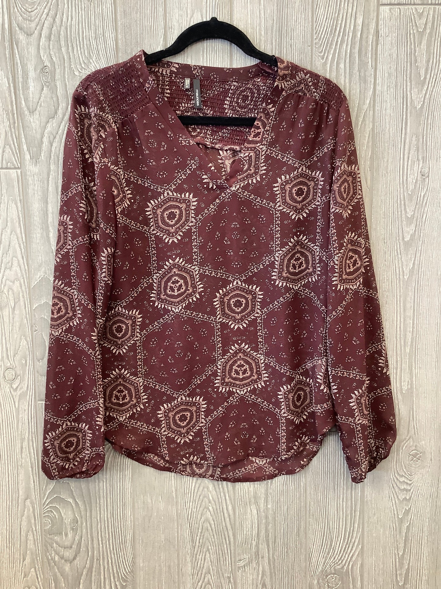 Purple Top Long Sleeve Maurices, Size S