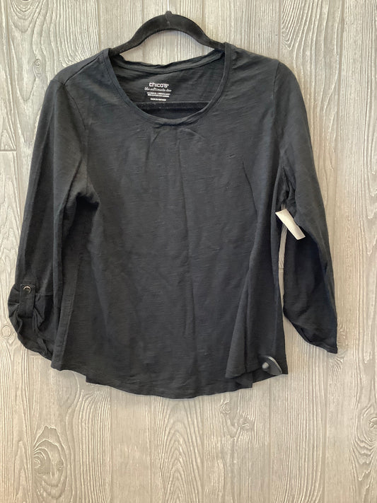 Black Top Long Sleeve Chicos, Size M