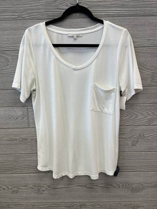 Top Short Sleeve By Love Tree In White, Size: S