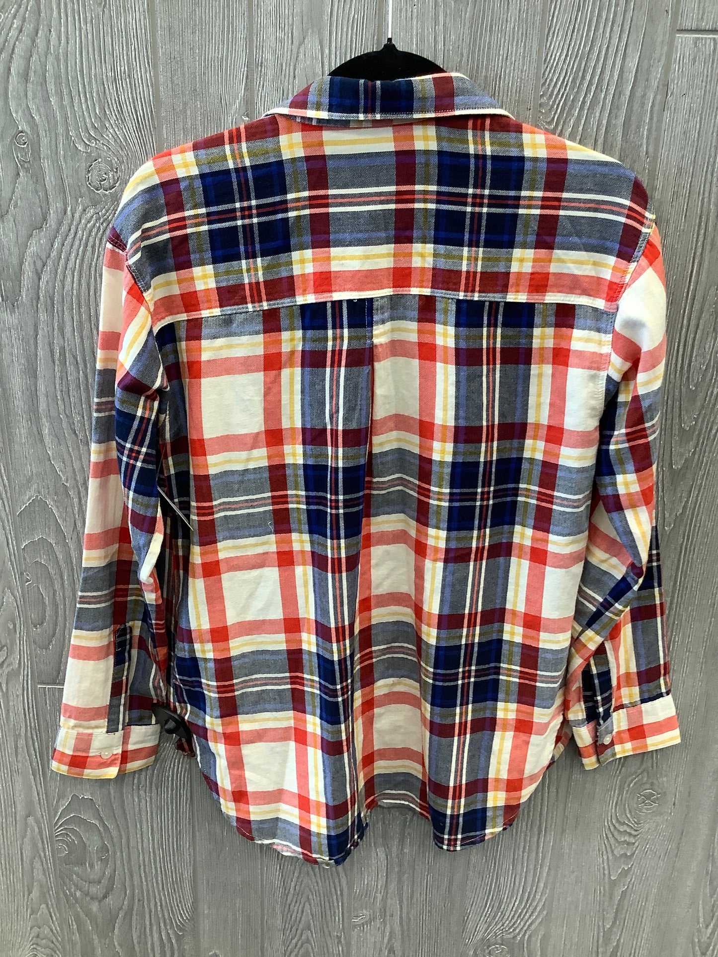 Plaid Pattern Top Long Sleeve Old Navy, Size S