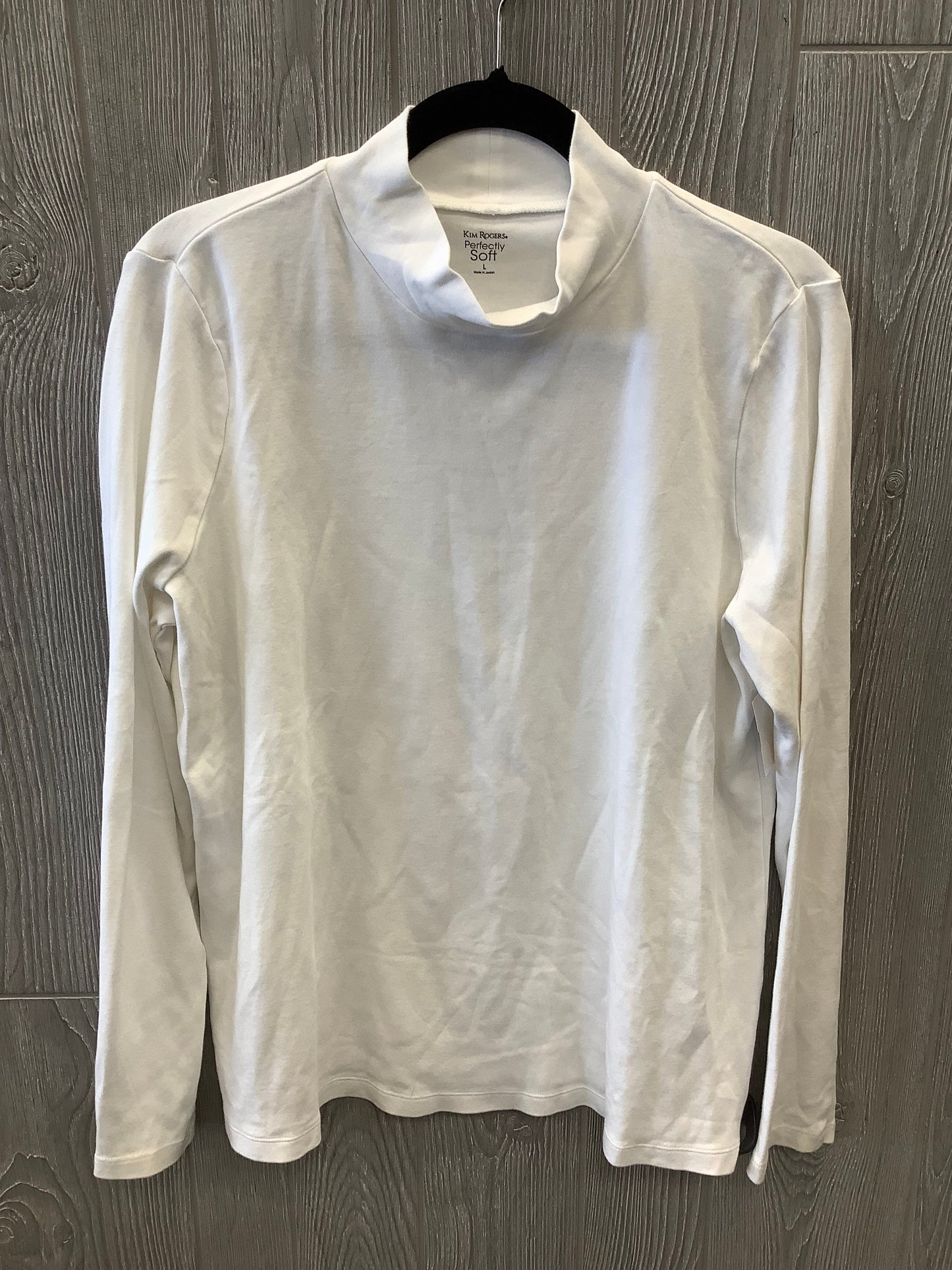 White Top Long Sleeve Kim Rogers, Size L