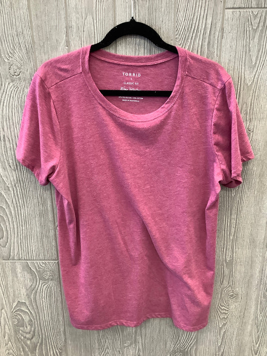 Pink Top Short Sleeve Torrid, Size 1x