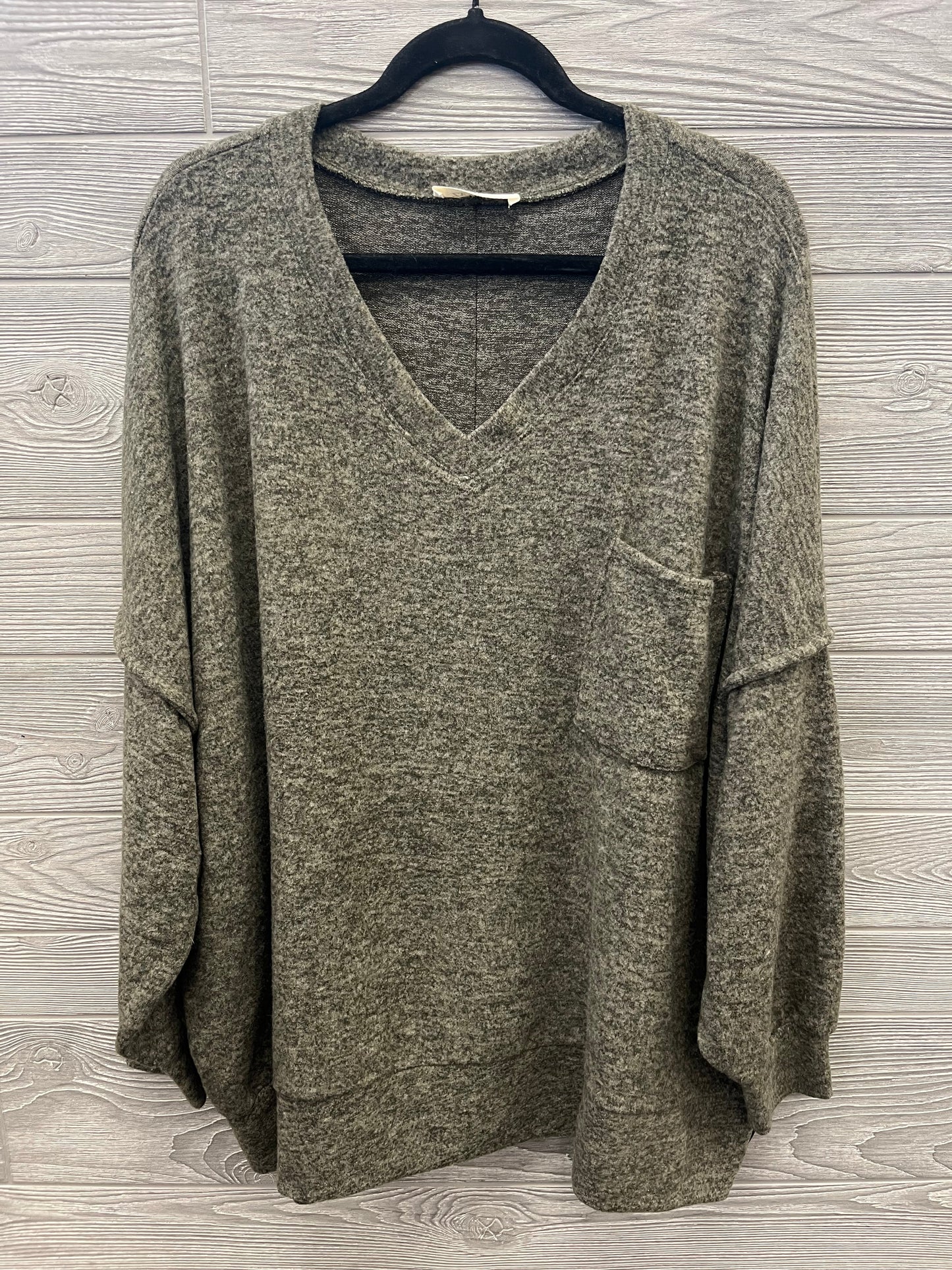 Green Top Long Sleeve Zenana Outfitters, Size Xl
