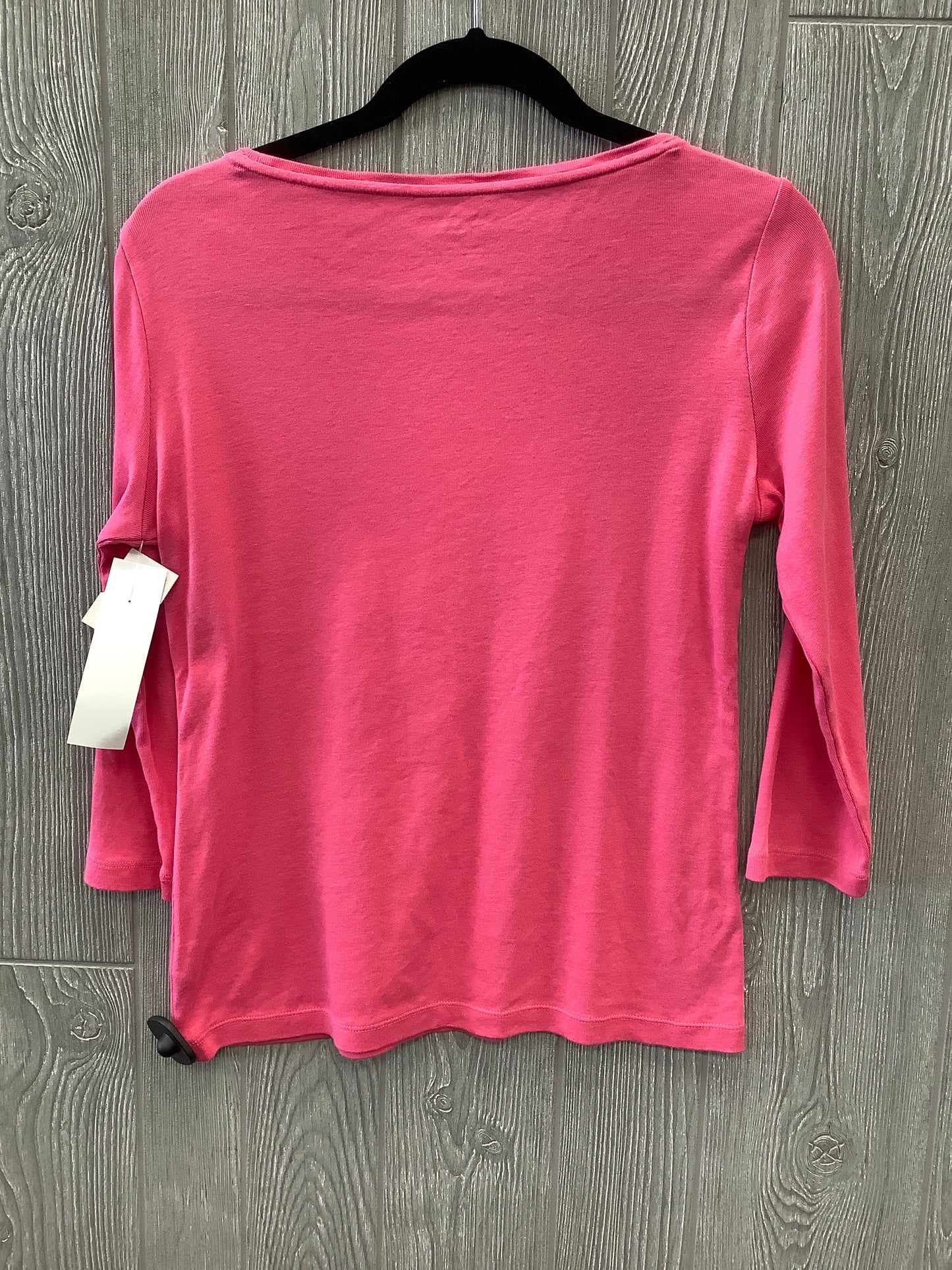 Pink Top 3/4 Sleeve Basic Talbots, Size Petite   S