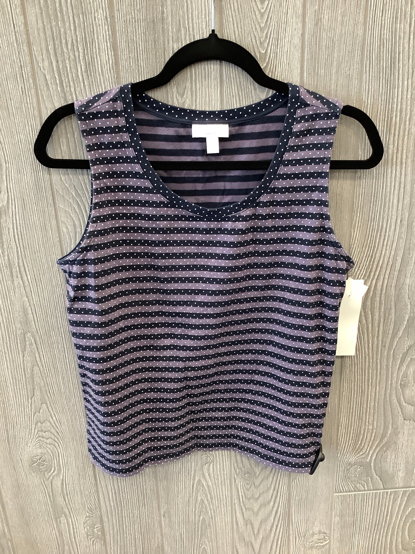 Top Sleeveless By Charter Club In Striped Pattern, Size: Petite  M