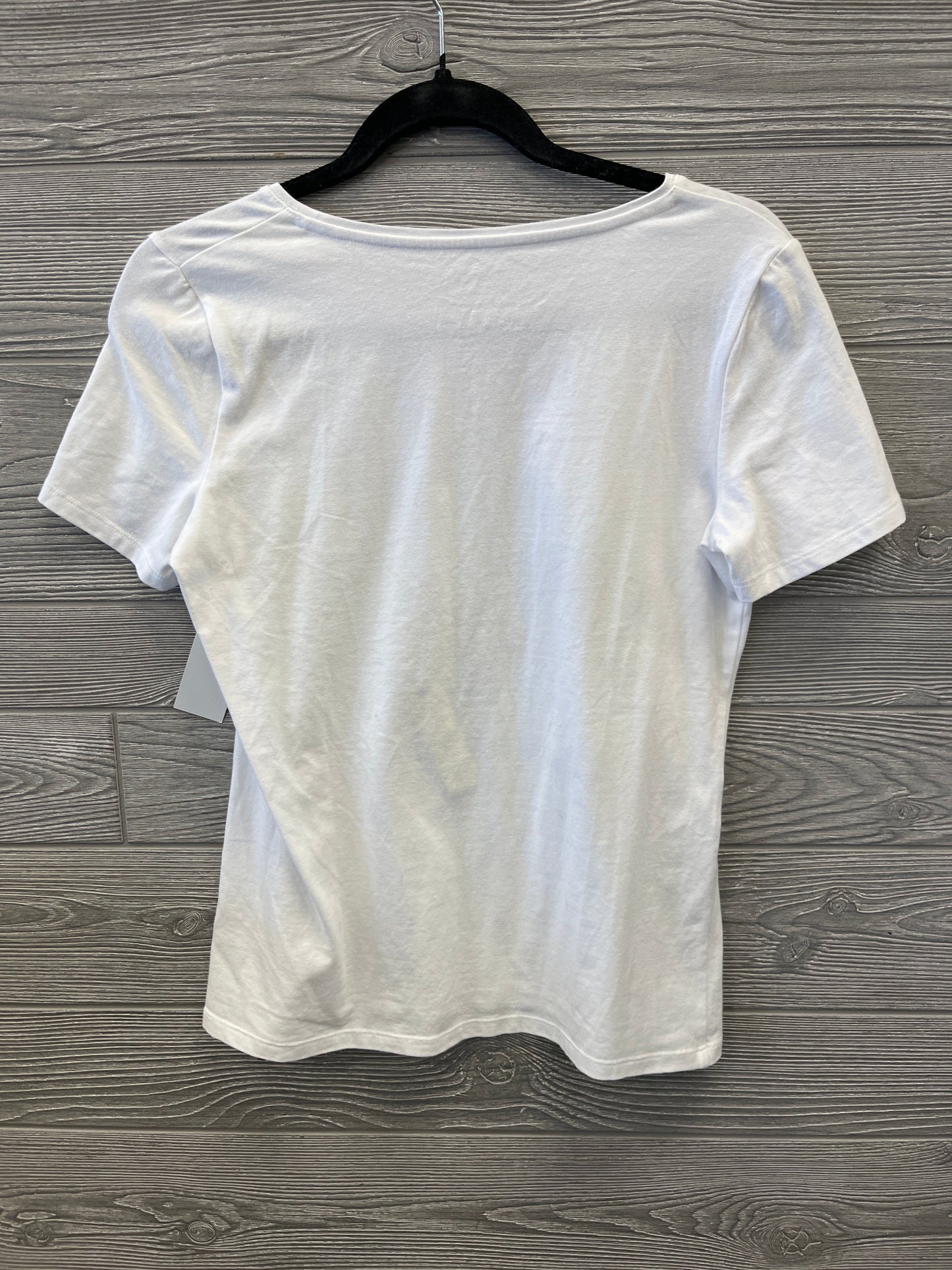 Top Short Sleeve By Talbots In White, Size: Petite   S