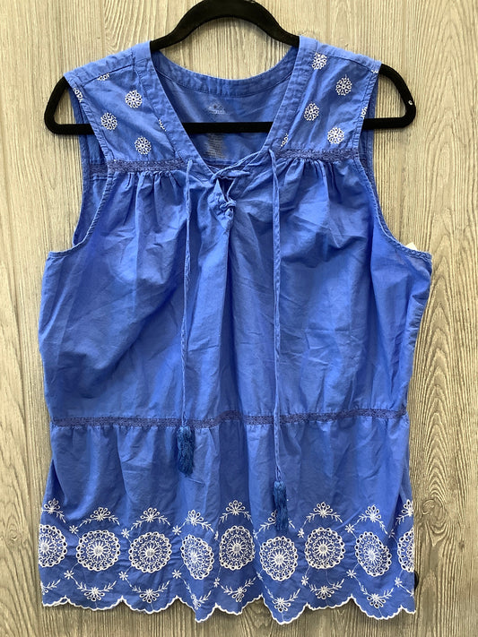 Top Sleeveless By St Johns Bay In Blue, Size: Xl