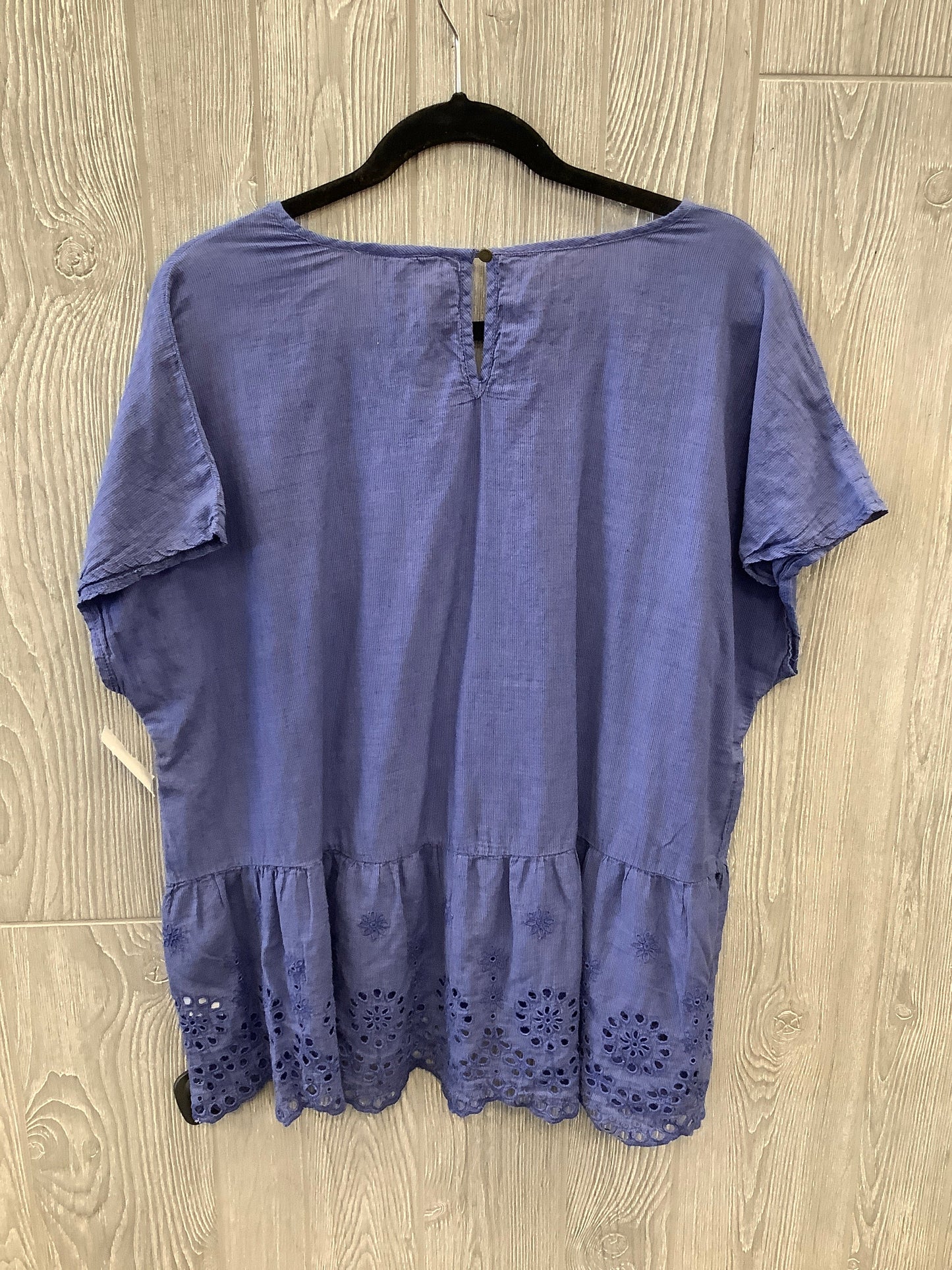 Blue Top Short Sleeve Sonoma, Size 1x