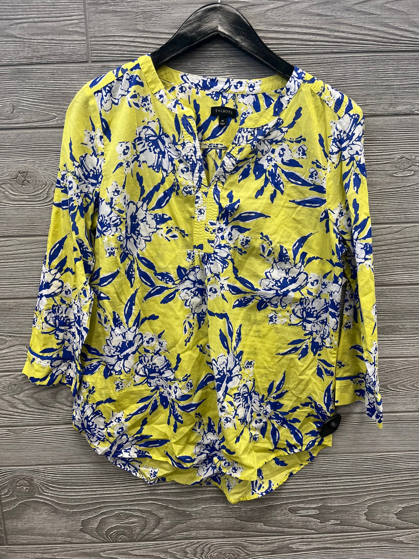 Yellow Top Long Sleeve Talbots, Size M
