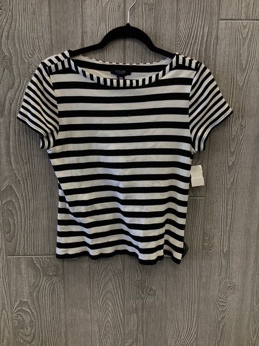 Top Short Sleeve By Chaps In Striped Pattern, Size: L