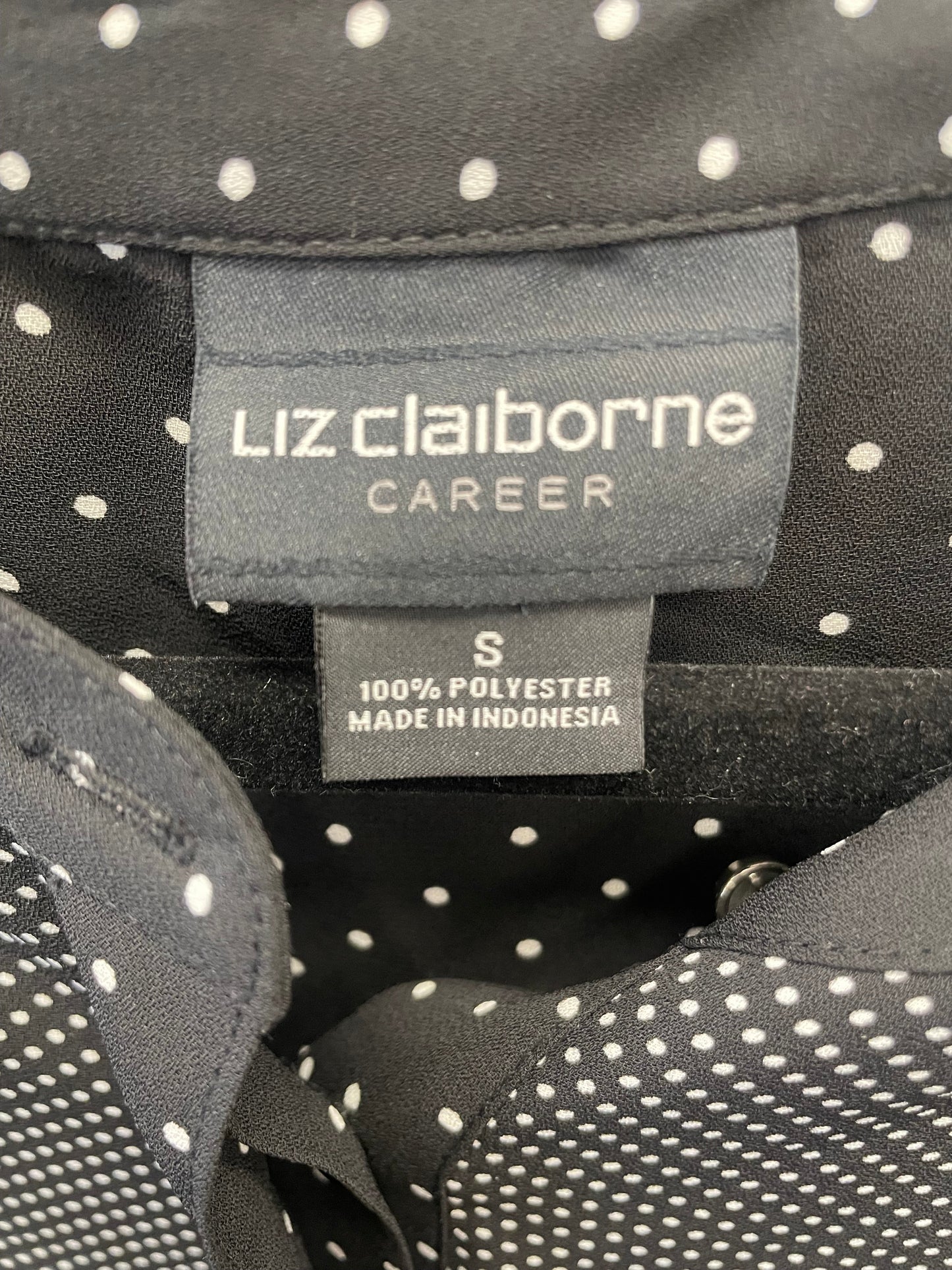 Black Top Long Sleeve Liz Claiborne, Size S