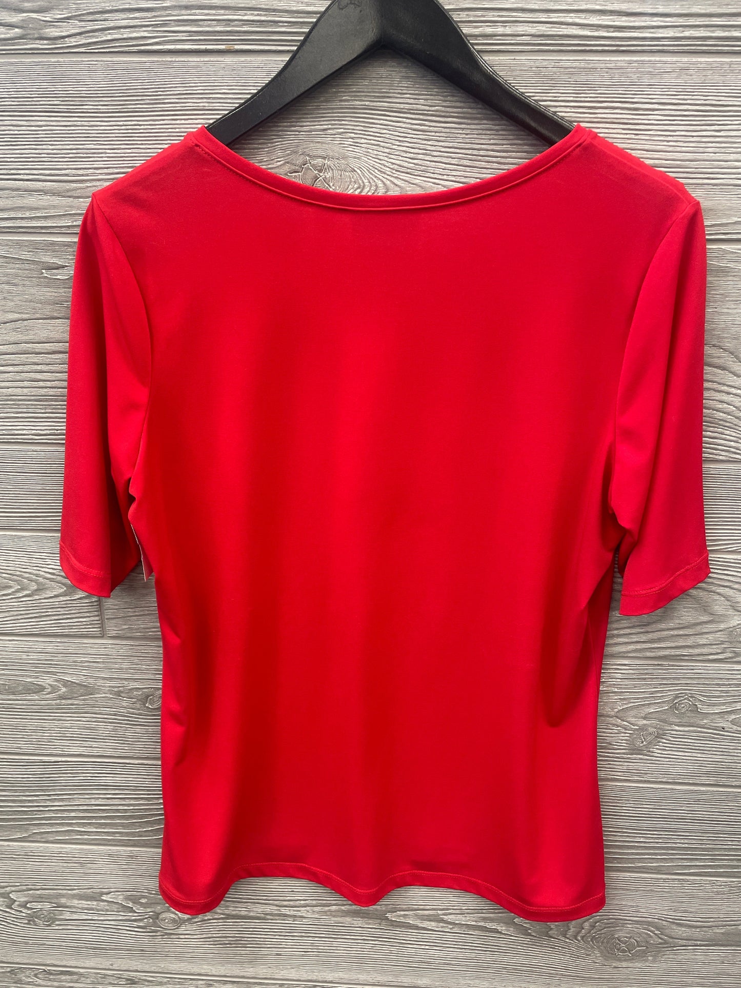 Top Short Sleeve By Susan Graver In Red, Size: M