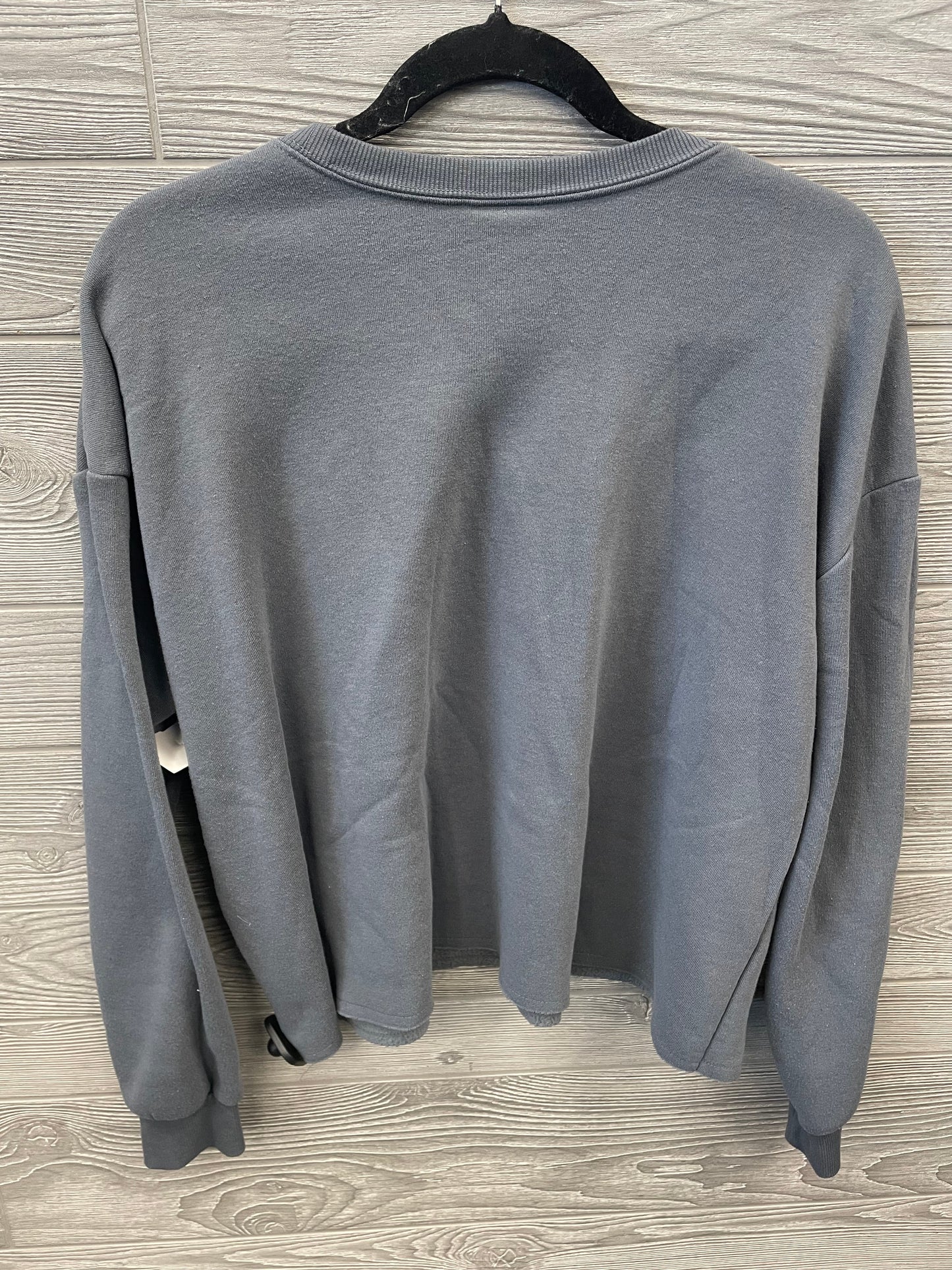 Grey Top Long Sleeve Clothes Mentor, Size L