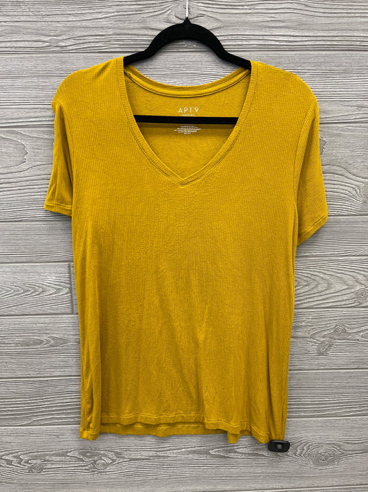 Top Short Sleeve By Apt 9 In Yellow, Size: M