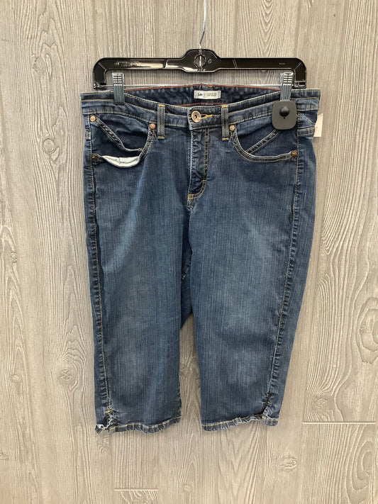 Capris By Lee In Blue Denim, Size: 12