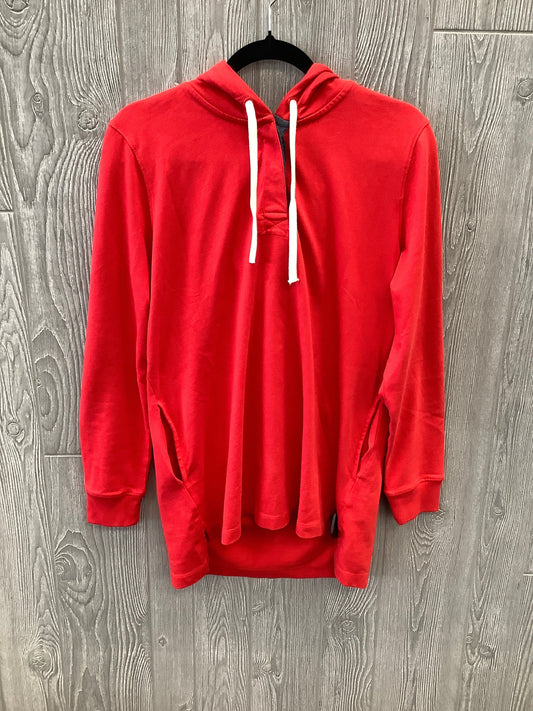 Red Sweatshirt Hoodie Lands End, Size M