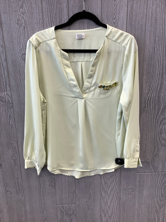 Top Long Sleeve By H&m In Green, Size: M