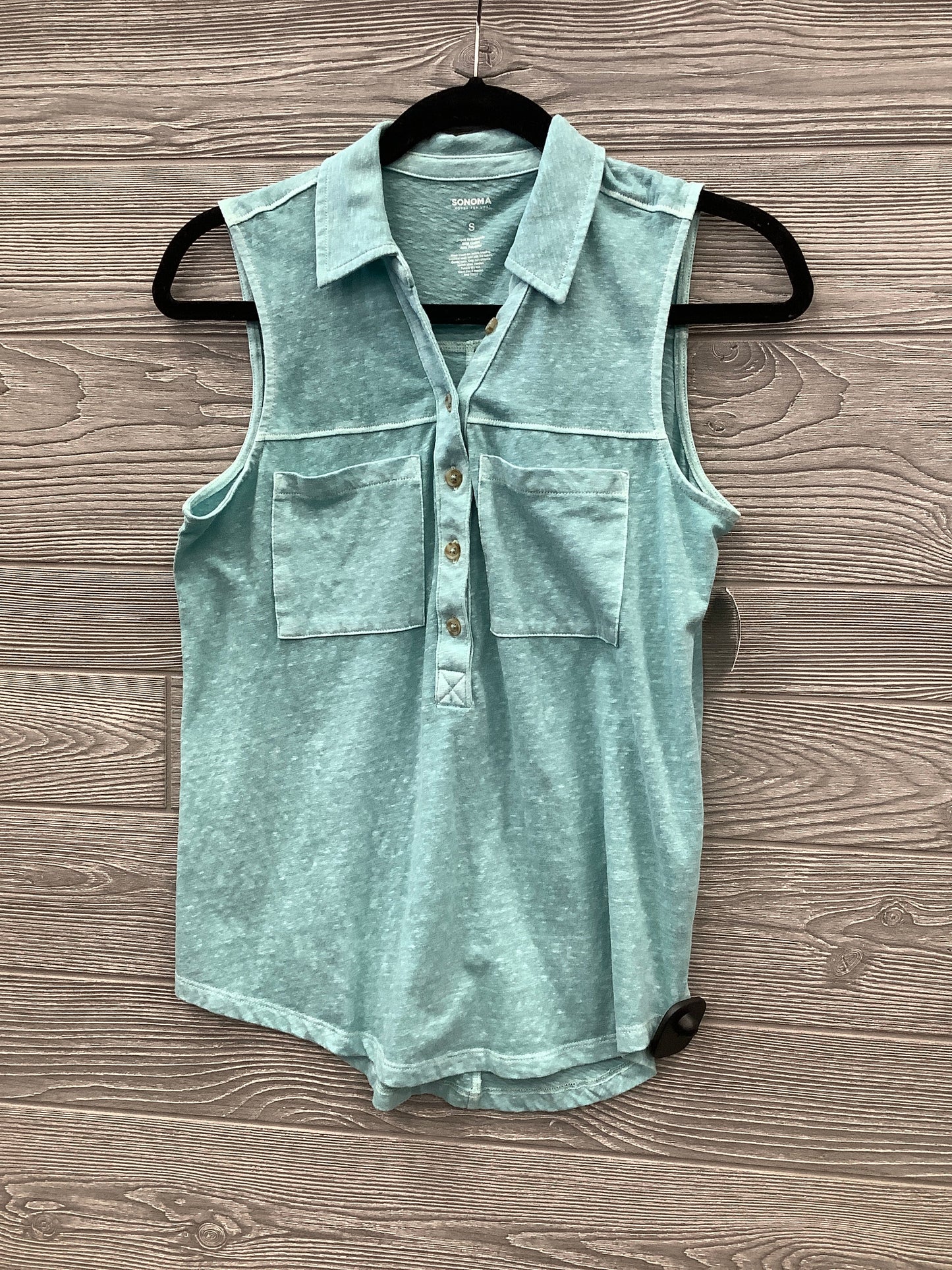 Top Sleeveless By Sonoma In Blue, Size: S