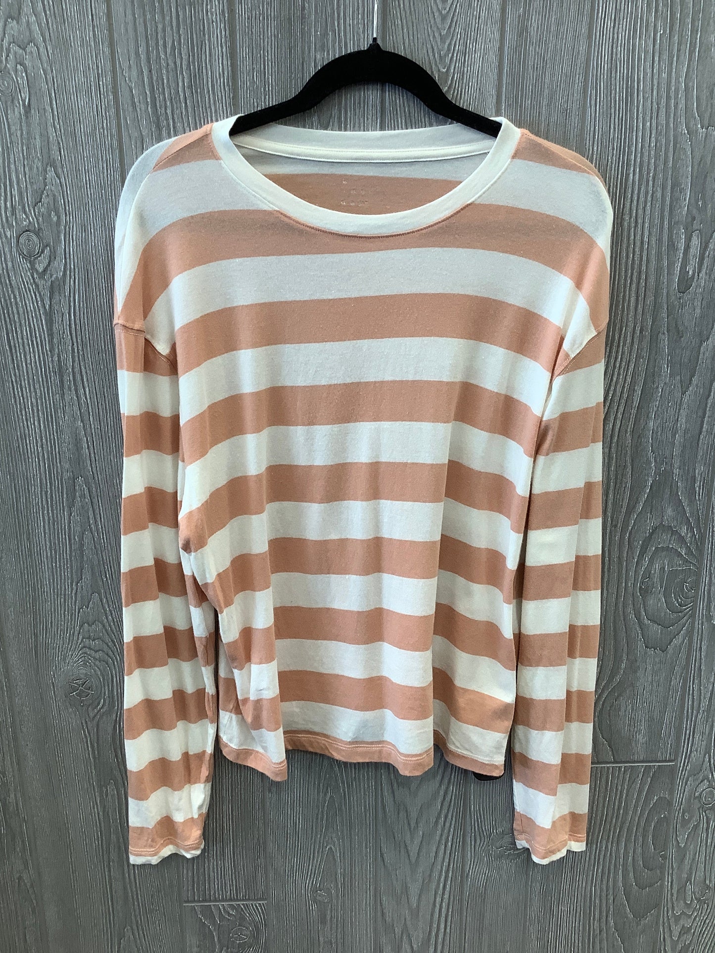 Top Long Sleeve By A New Day In Striped Pattern, Size: L