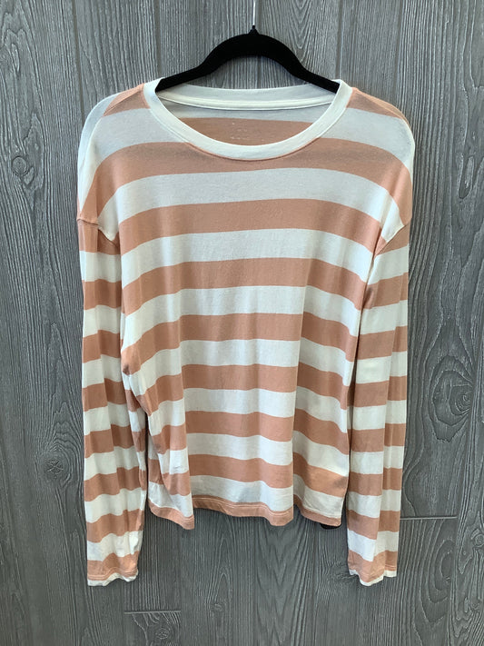 Top Long Sleeve By A New Day In Striped Pattern, Size: L