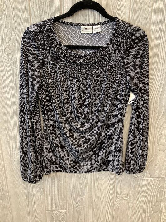 Top Long Sleeve By Worthington In Black, Size: S