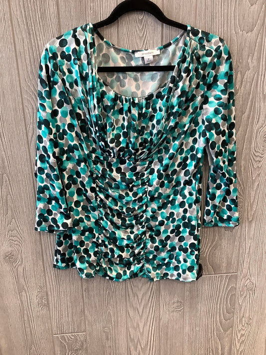 Top Long Sleeve By Dressbarn In Blue, Size: M