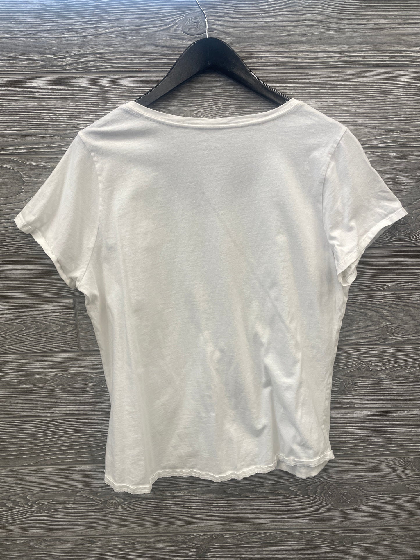 Top Short Sleeve By Sonoma In White, Size: L