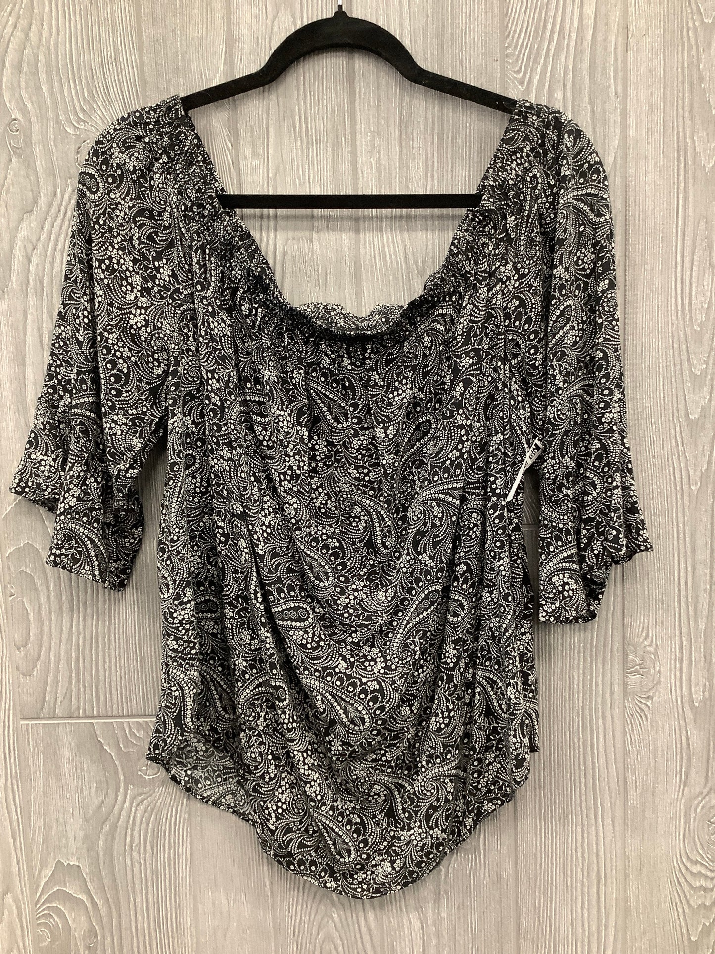 Top 2pc 3/4 Sleeve By Old Navy In Black, Size: Xl