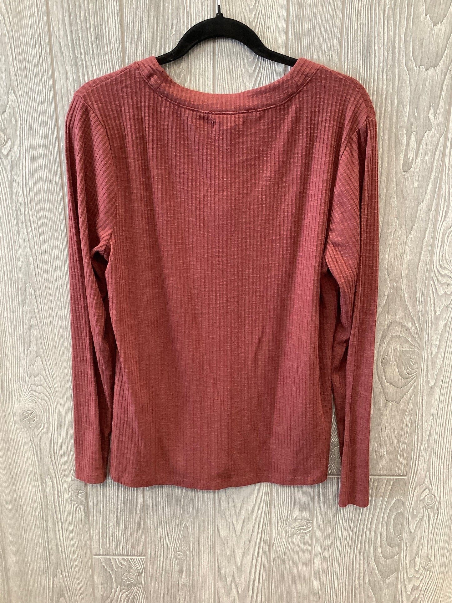 Top Long Sleeve By Maurices In Red, Size: L