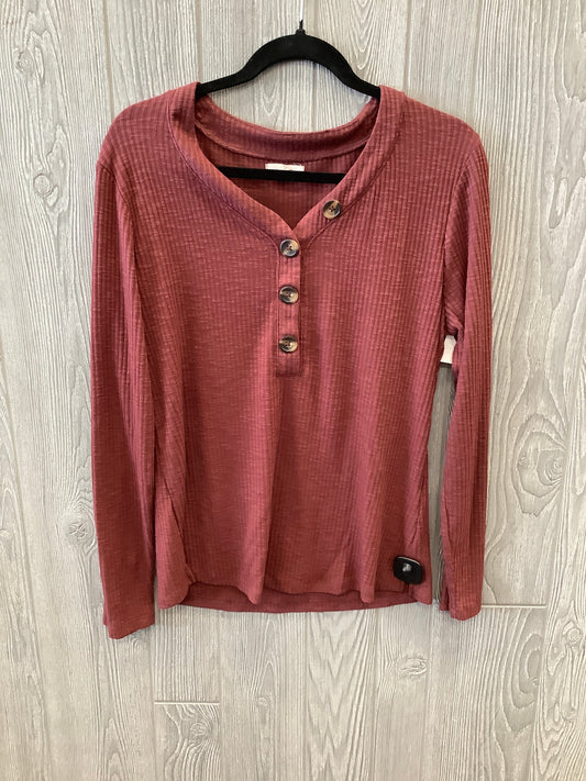 Top Long Sleeve By Maurices In Red, Size: L